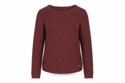 Billabong Womens Red Knit Pullover Jumper Size S Long Sleeve Crew Neck