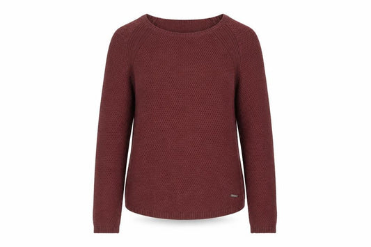 Billabong Womens Red Knit Pullover Jumper Size S Long Sleeve Crew Neck