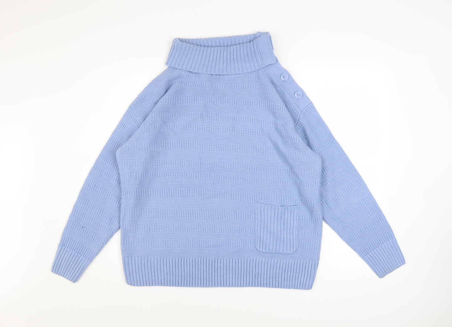 Womens UK Size M ISLE Collection Blue Pullover Jumper