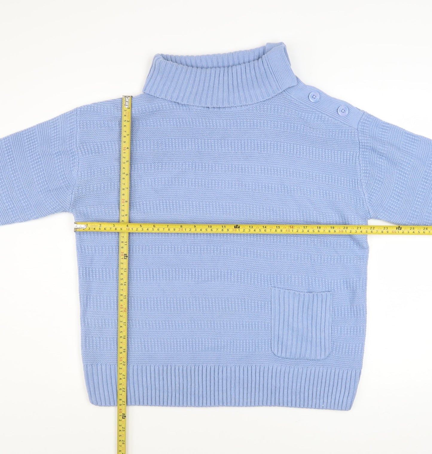Womens UK Size M ISLE Collection Blue Pullover Jumper