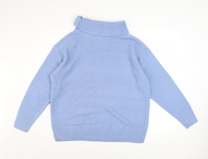 Womens UK Size M ISLE Collection Blue Pullover Jumper