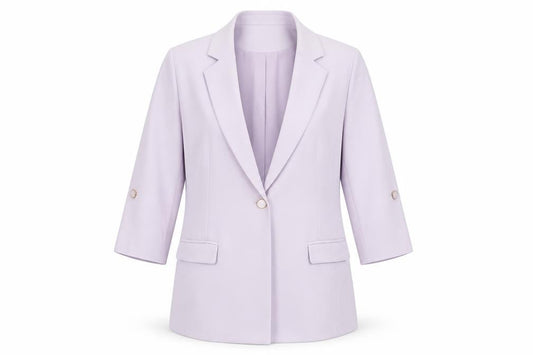 Damart Women's Purple Blazer UK 14 Regular Fit 3/4 Sleeve Jacket