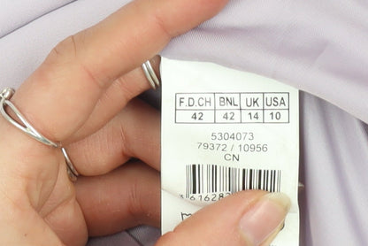 Damart Women's Purple Blazer UK 14 Regular Fit 3/4 Sleeve Jacket