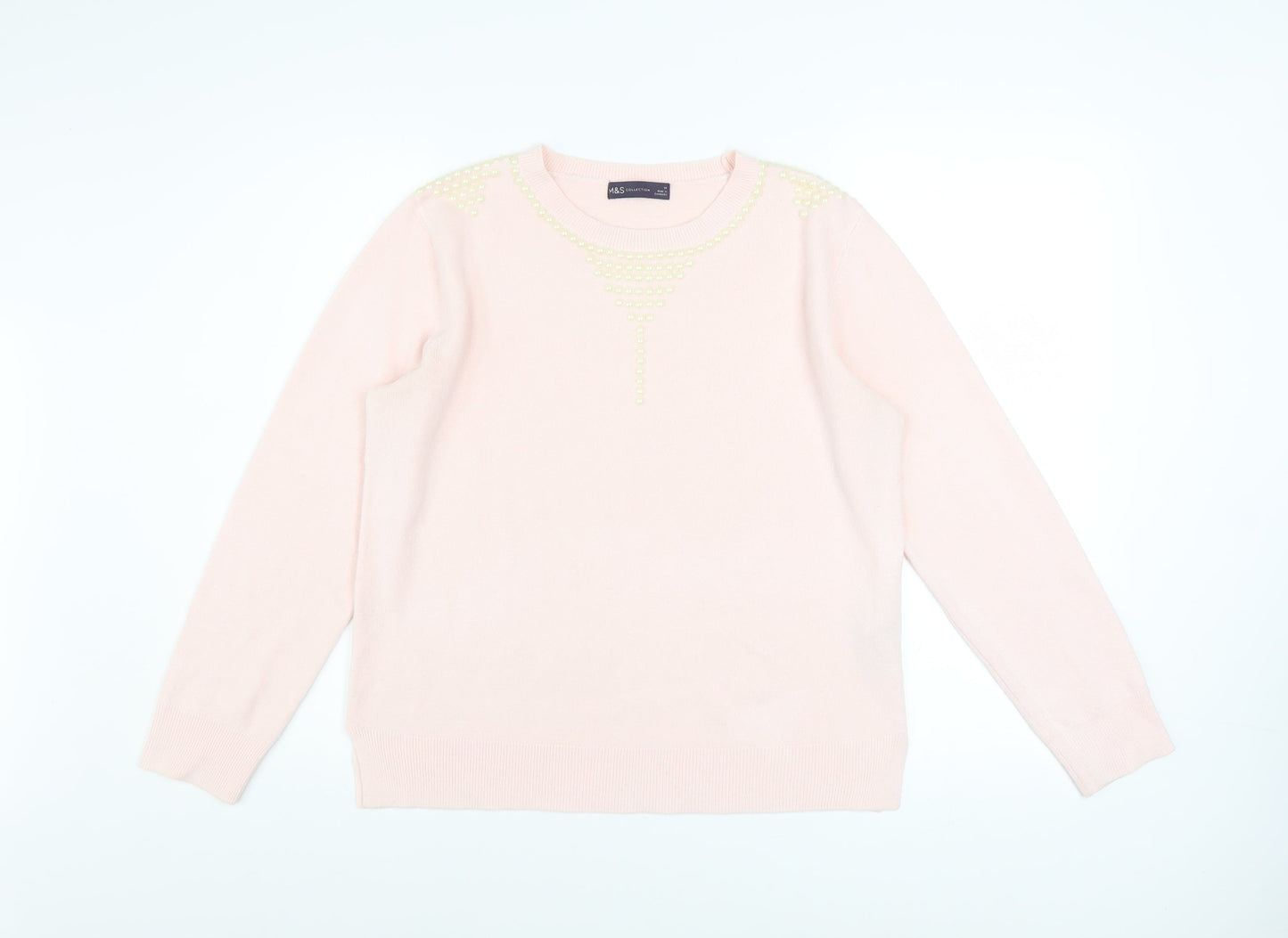 Womens UK Size 14 Marks and Spencer Pink Pullover Jumper