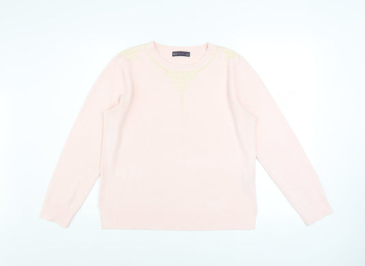 Womens UK Size 14 Marks and Spencer Pink Pullover Jumper