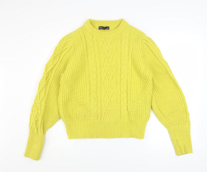 Womens UK Size 14 Marks and Spencer Yellow Pullover Jumper