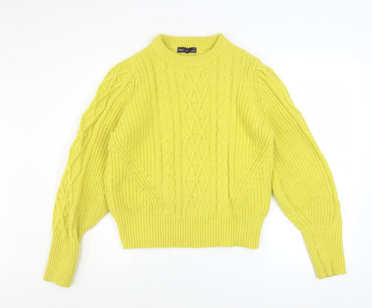 Womens UK Size 14 Marks and Spencer Yellow Pullover Jumper