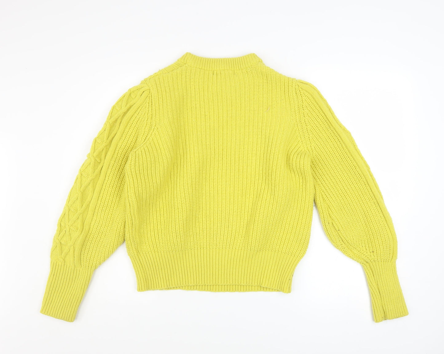 Womens UK Size 14 Marks and Spencer Yellow Pullover Jumper