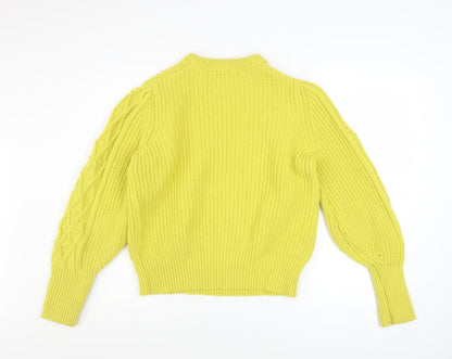 Womens UK Size 14 Marks and Spencer Yellow Pullover Jumper
