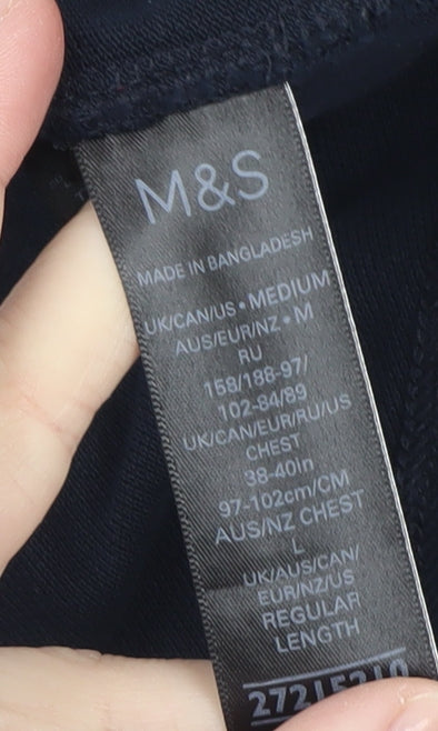 Mens UK Size M Marks and Spencer 100% Cotton Polo Shirt