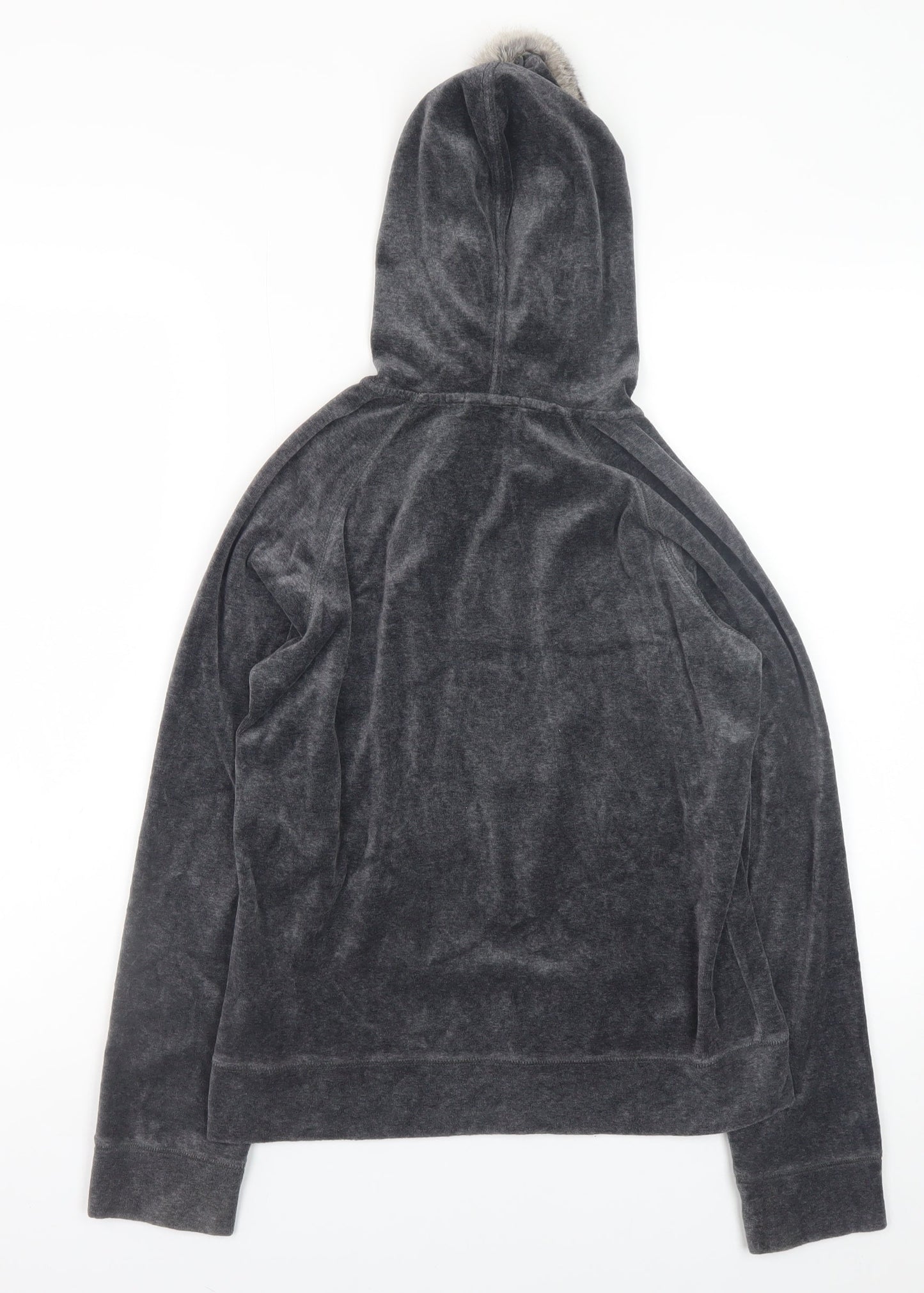 Womens UK Size 10 HushHush Grey Full Zip Hoodie