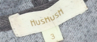 Womens UK Size 10 HushHush Grey Full Zip Hoodie