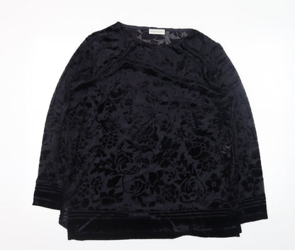 Womens UK Size L Your 6th Sense Black Tunic Blouse
