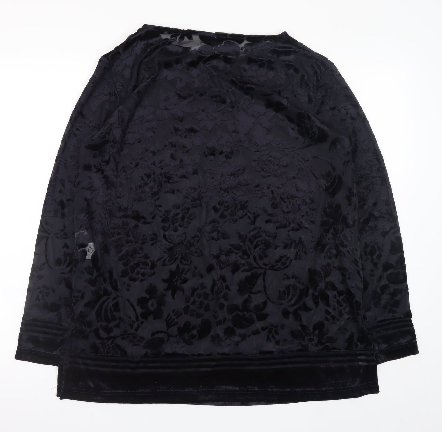Womens UK Size L Your 6th Sense Black Tunic Blouse