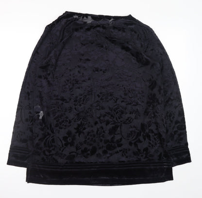 Womens UK Size L Your 6th Sense Black Tunic Blouse