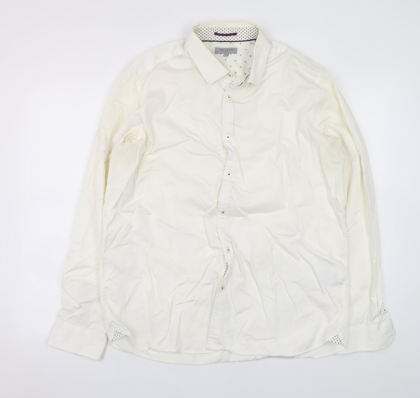 Mens UK Collar Size XL Ted Baker Smart White  Dress Shirt