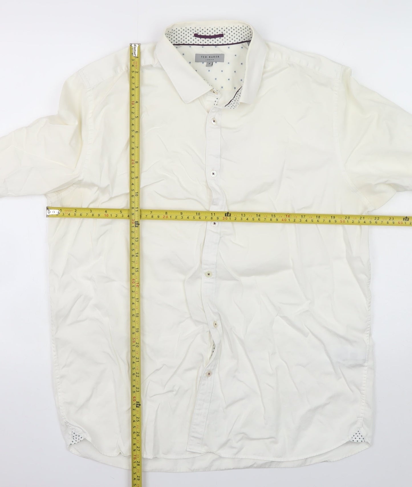 Mens UK Collar Size XL Ted Baker Smart White  Dress Shirt