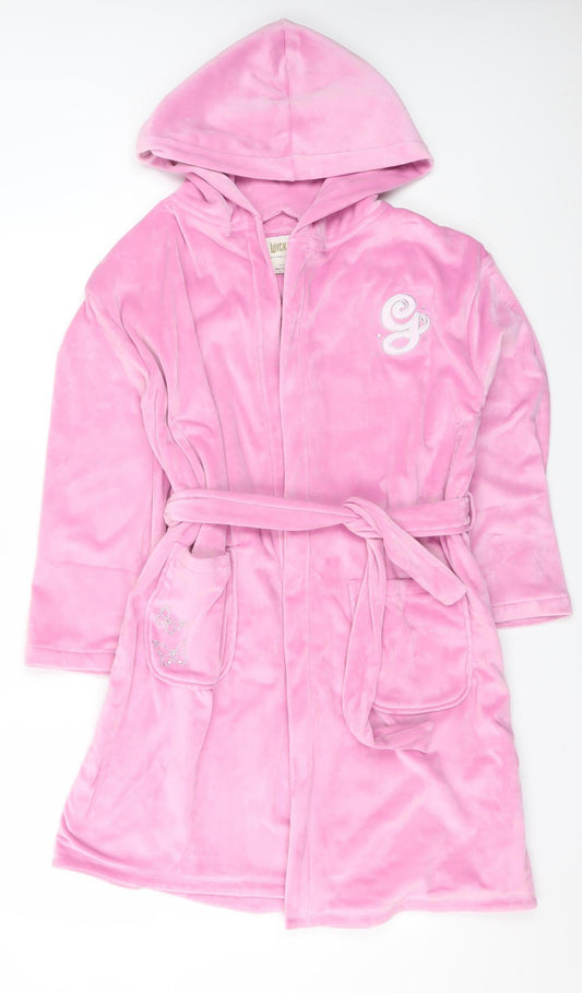 Marks and Spencer Girls Pink Wicked Glinda Robe 11-12 Years Hooded Belted