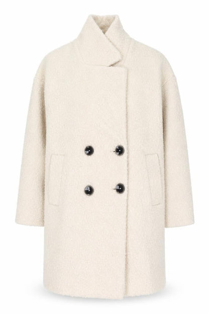 Womens UK Size 8 F&F Ivory Overcoat