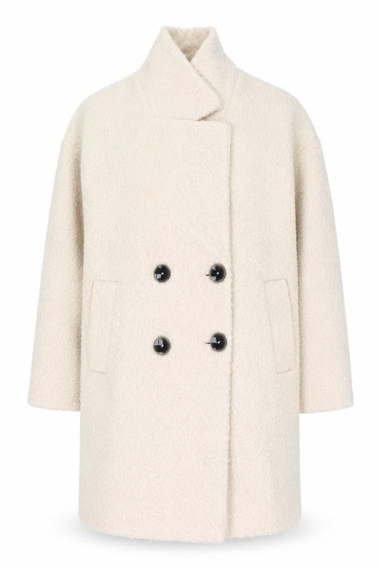 Womens UK Size 8 F&F Ivory Overcoat