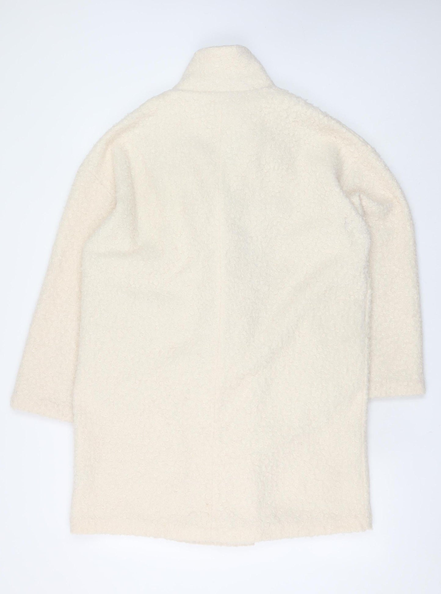 Womens UK Size 8 F&F Ivory Overcoat