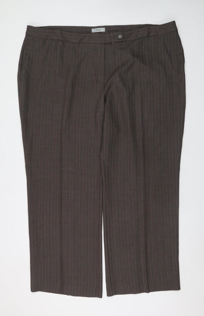 Womens UK Size 28 Marks and Spencer Regular Fit Dress Pants Brown Trousers