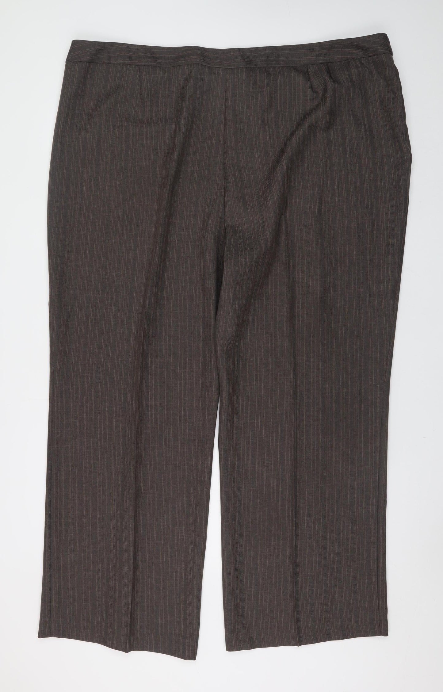 Womens UK Size 28 Marks and Spencer Regular Fit Dress Pants Brown Trousers