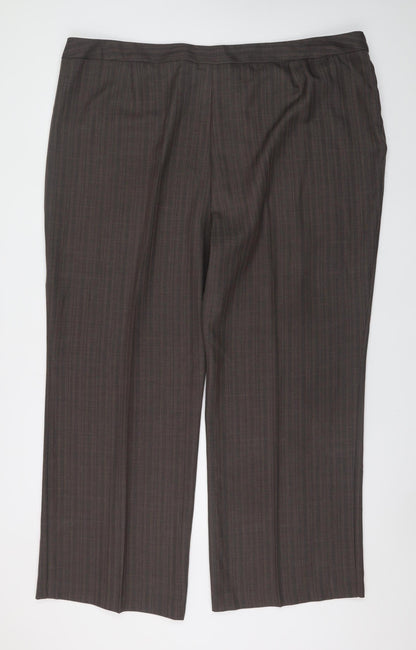 Womens UK Size 28 Marks and Spencer Regular Fit Dress Pants Brown Trousers