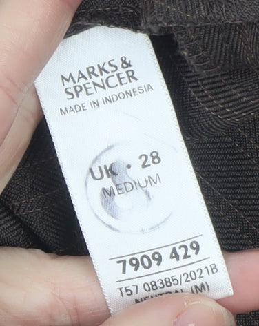 Womens UK Size 28 Marks and Spencer Regular Fit Dress Pants Brown Trousers