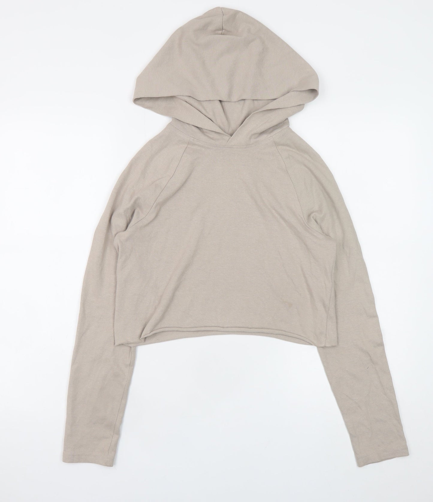 Womens UK Size XS H&M Beige Pullover Hoodie