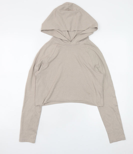 Womens UK Size XS H&M Beige Pullover Hoodie