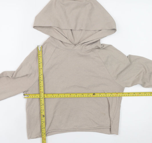 Womens UK Size XS H&M Beige Pullover Hoodie