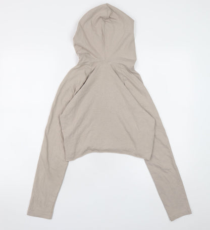 Womens UK Size XS H&M Beige Pullover Hoodie