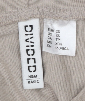 Womens UK Size XS H&M Beige Pullover Hoodie