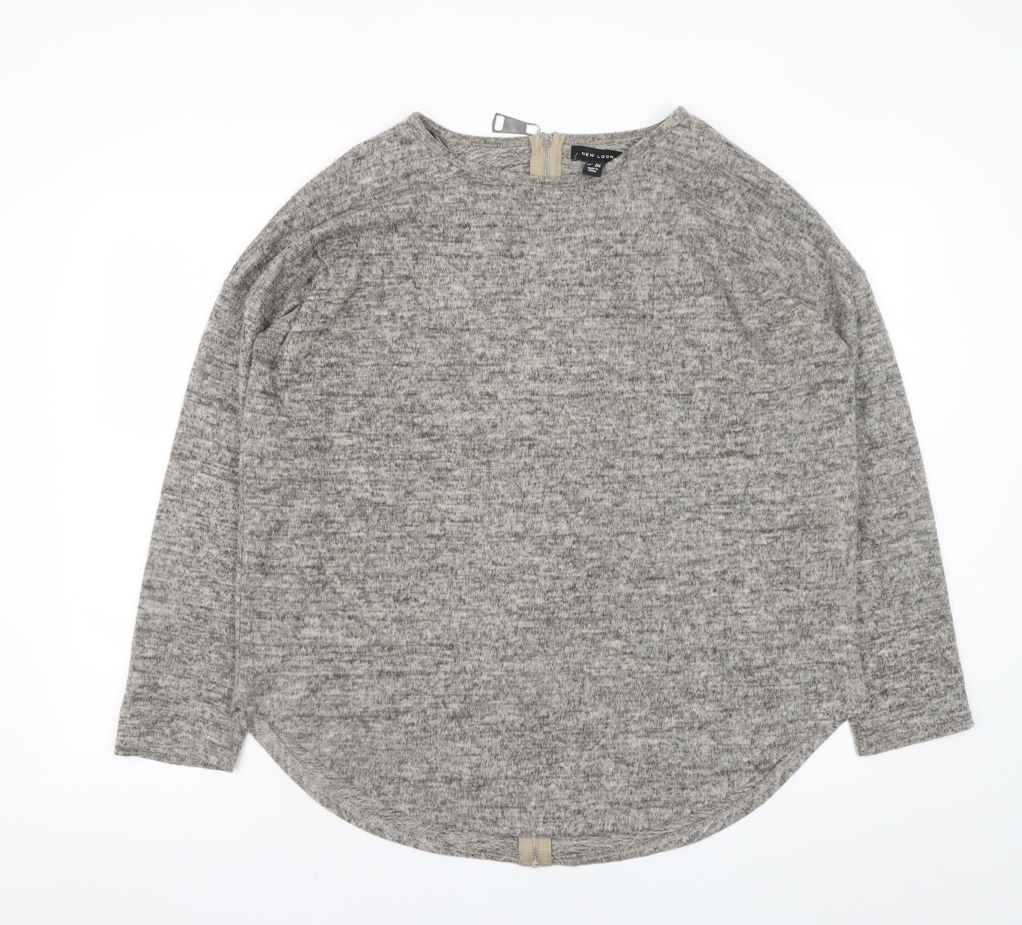 Womens UK Size L New Look Grey Pullover Sweatshirt