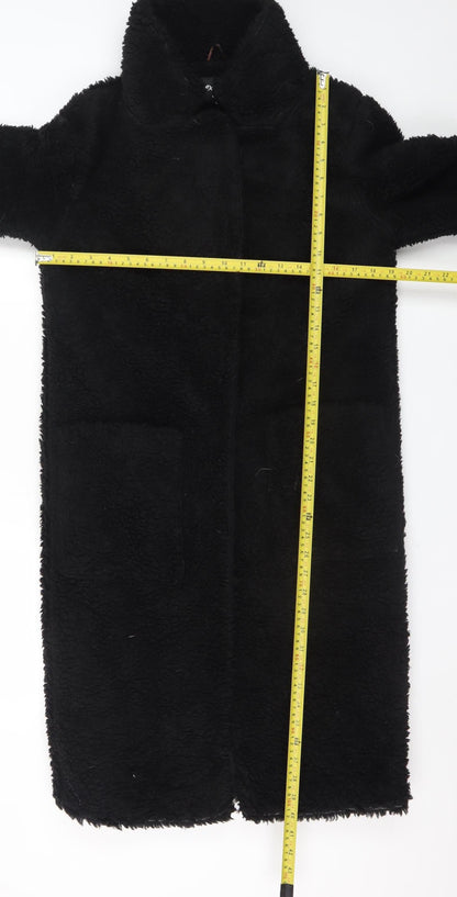Womens UK Size 8 De la Crème Black Overcoat