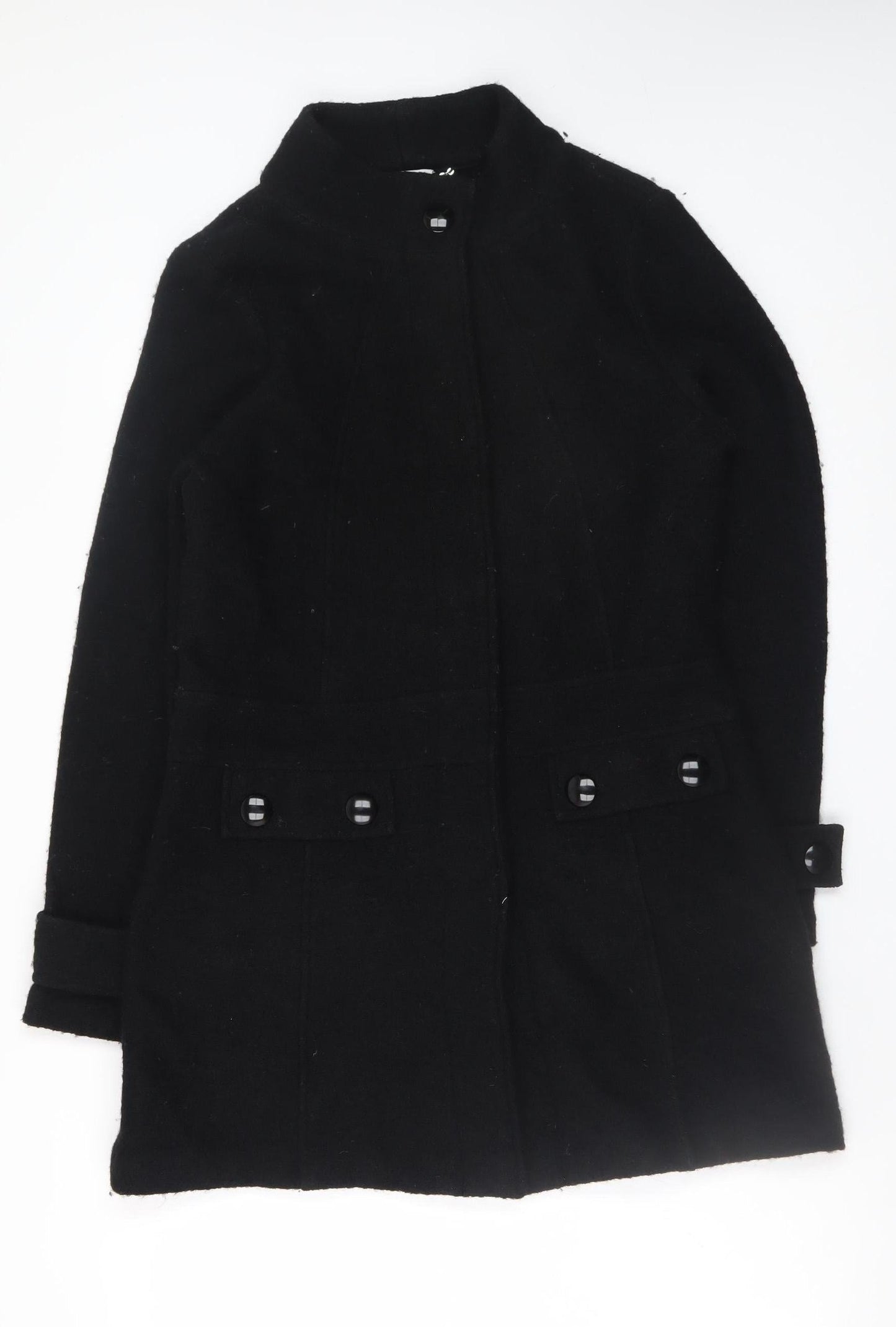 Womens UK Size 10 W. Lane Black Overcoat