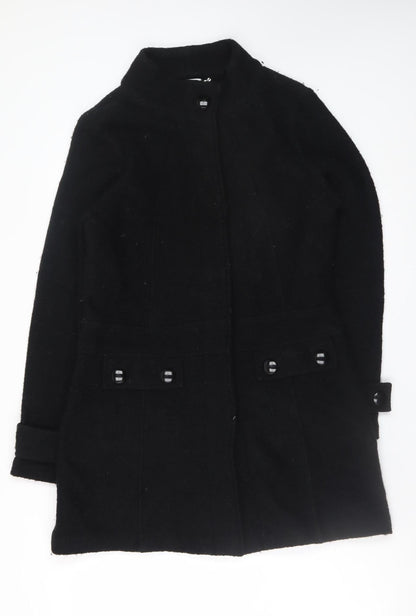 Womens UK Size 10 W. Lane Black Overcoat