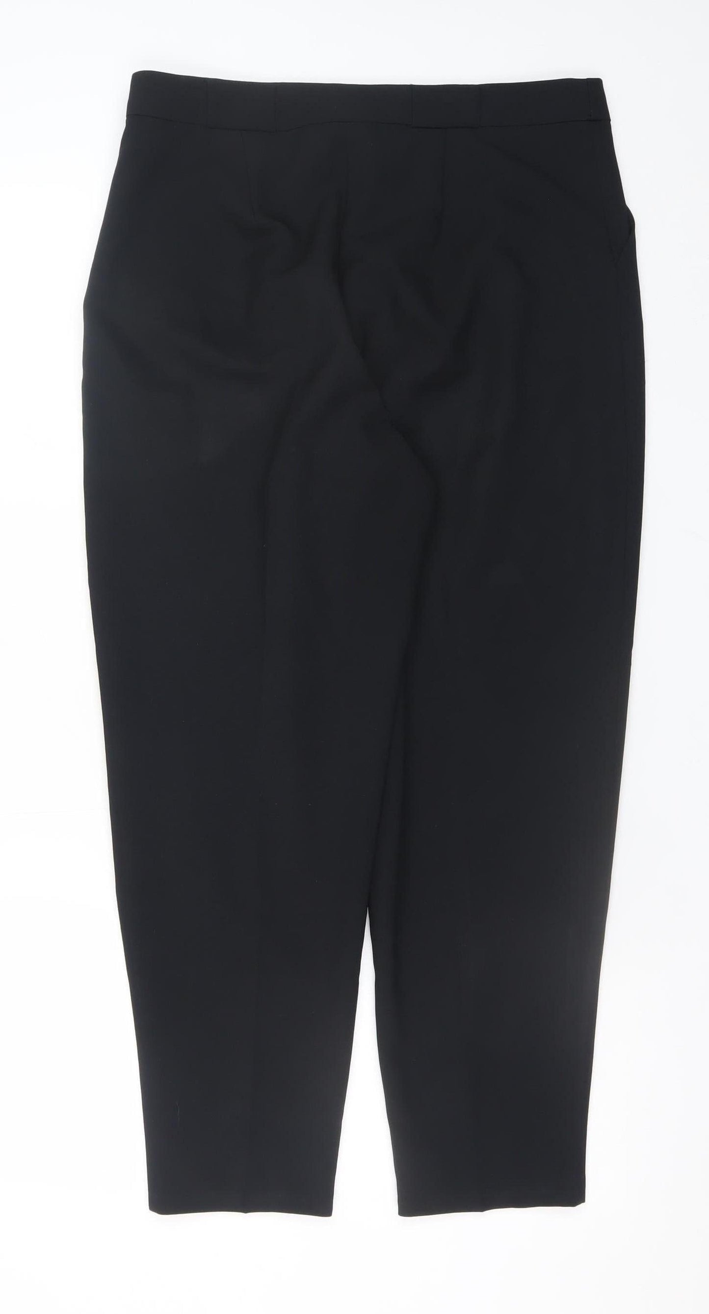 Womens UK Size 12 ASOS DESIGN Regular Fit Cropped Black Trousers