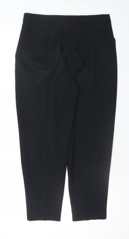 Womens UK Size 12 ASOS DESIGN Regular Fit Cropped Black Trousers