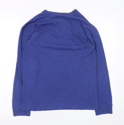 Next Boys Blue Henley Long Sleeve Pyjama Top 12 Years Cotton Blend