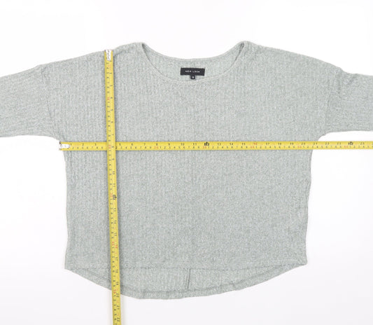 Womens UK Size 12 New Look Grey Basic T-Shirt