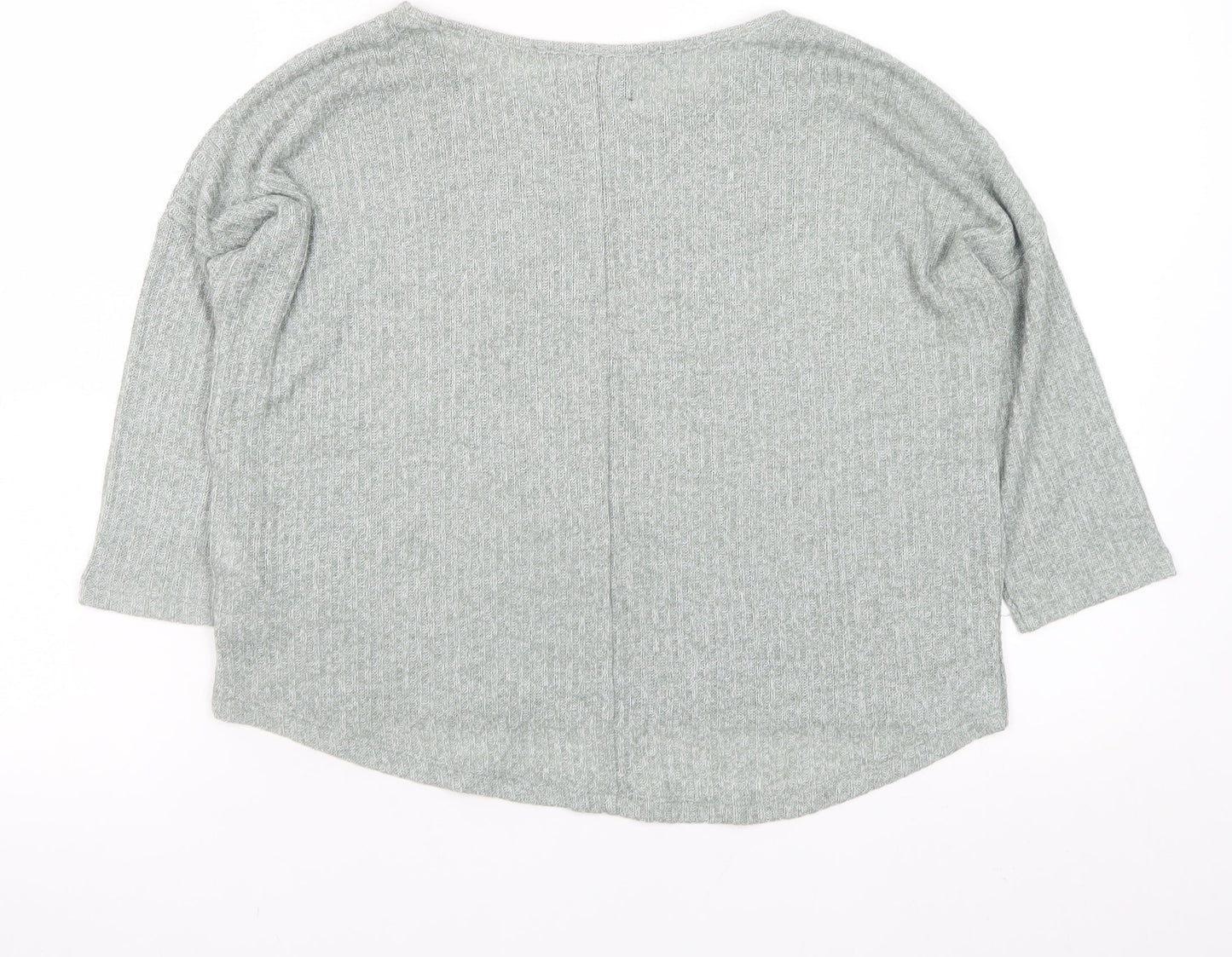 Womens UK Size 12 New Look Grey Basic T-Shirt