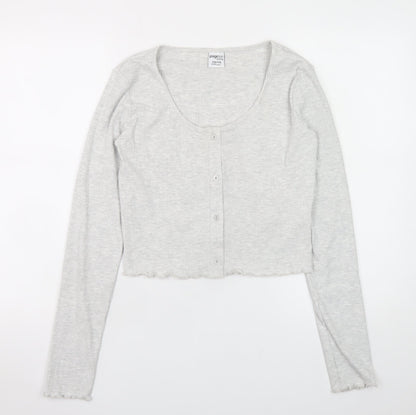 Girls UK Size 14-15 Years Page One Young Grey Cardigan Jumper
