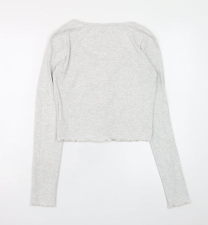 Girls UK Size 14-15 Years Page One Young Grey Cardigan Jumper