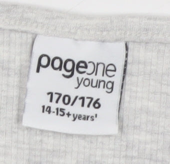 Girls UK Size 14-15 Years Page One Young Grey Cardigan Jumper