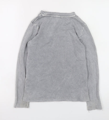 H&M Boys Grey Monster Truck Long Sleeve Sweatshirt 6-8 Years Zip Detail
