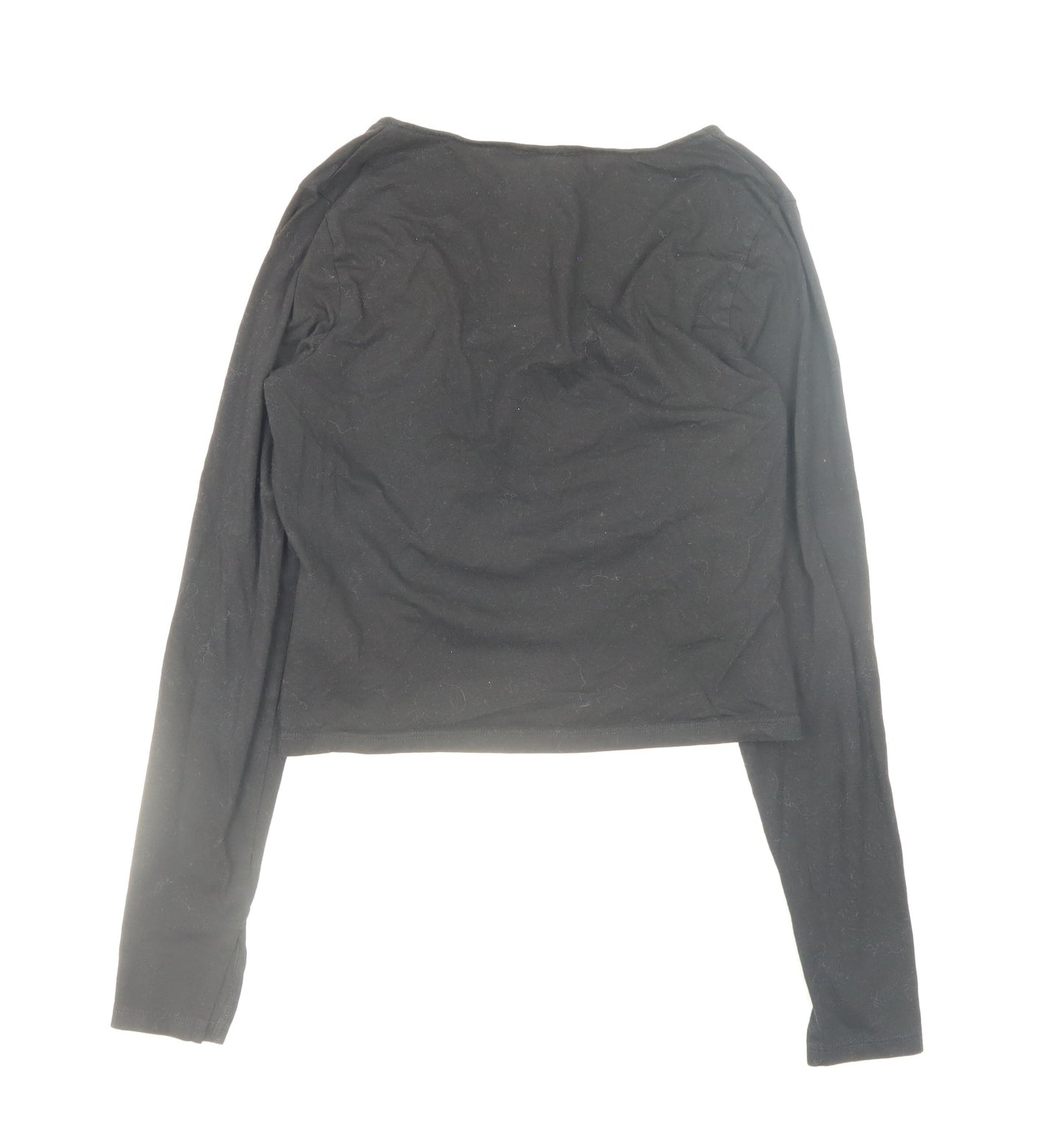 Womens UK Size 12 H&M Black Basic T-Shirt