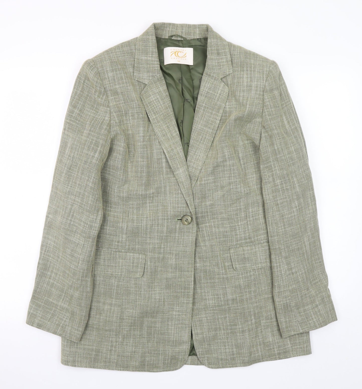 Womens UK Size 12 Country Casuals Regular Green Blazer