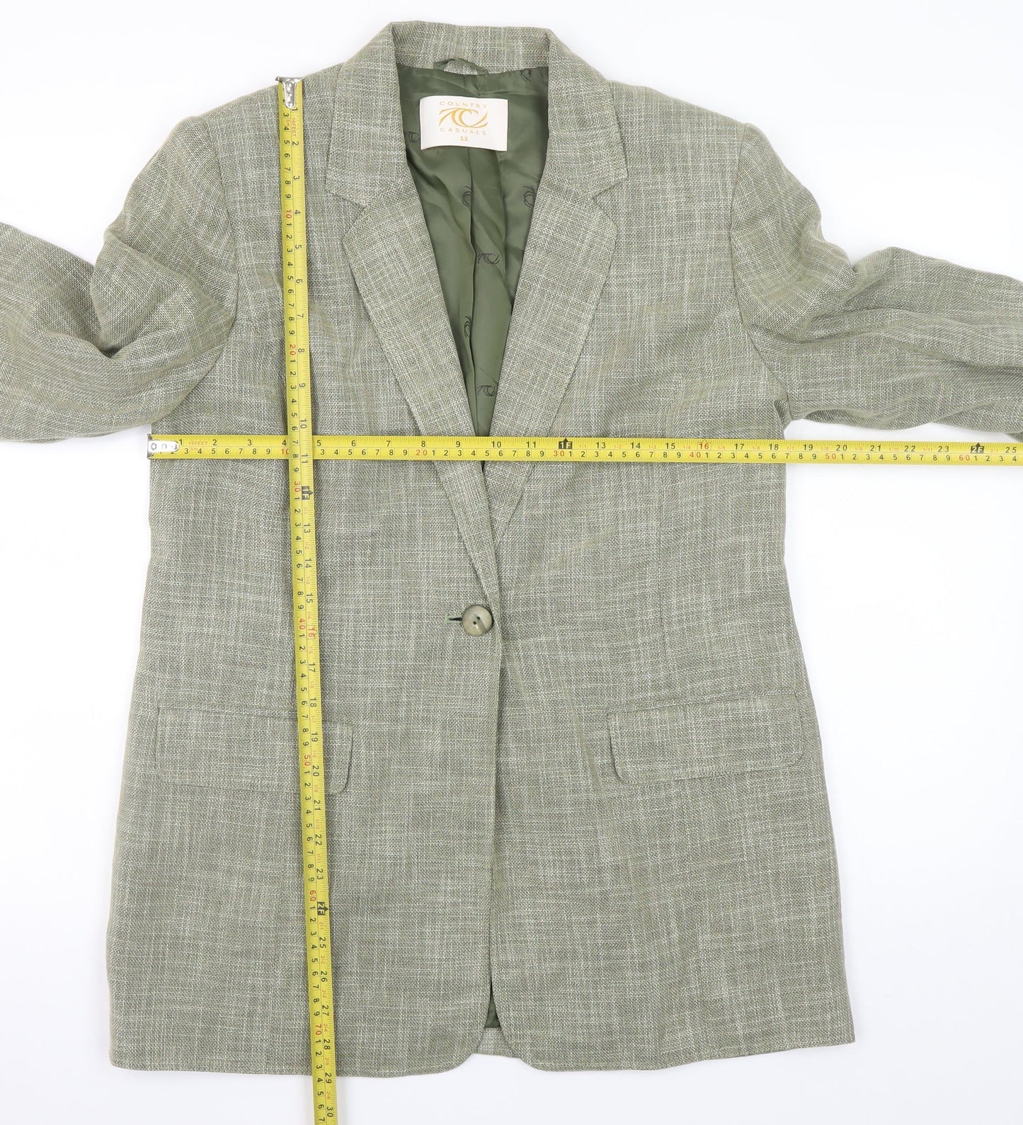 Womens UK Size 12 Country Casuals Regular Green Blazer